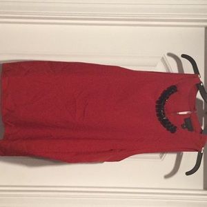 Red Sleeveless Blouse